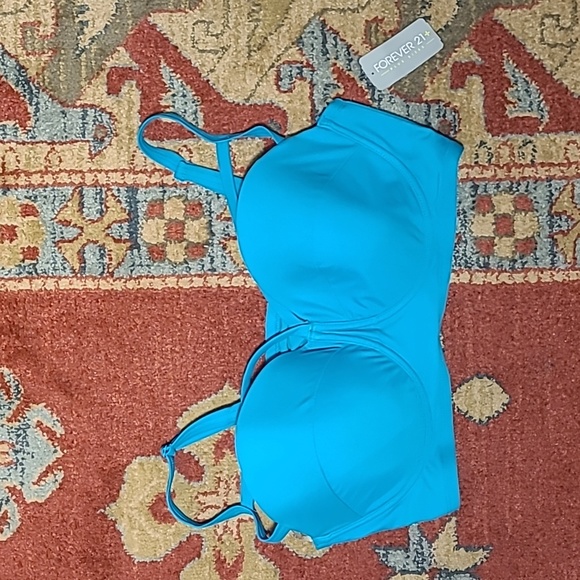 NWT FOREVER 21 PLUS SIZE TURQUOISE BLUE BIKINI - Picture 5 of 8